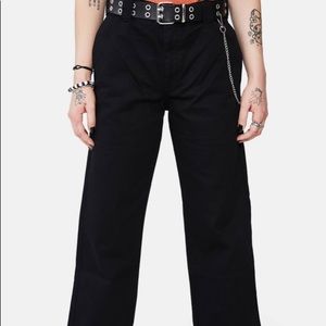 Black Dickies with belt/chain included